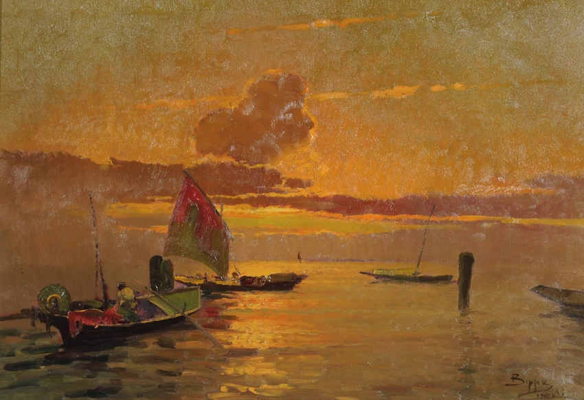 Pescatori al tramonto